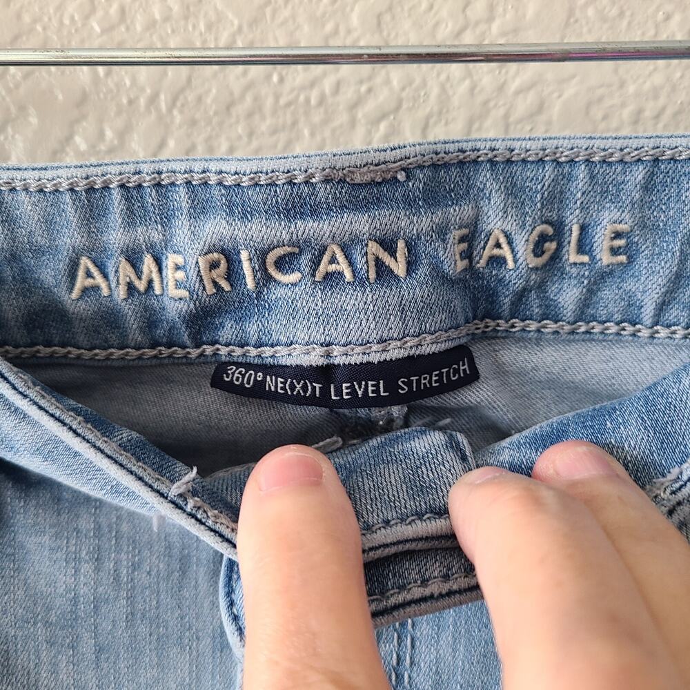 American Eagle Womens Jegging Jeans SZ‎ 6 Distressed 90s Grunge 360 Stretch - Picture 5 of 15
